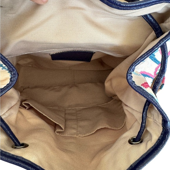 Vintage Coach IKat Print Multi Color Nylon Drawstring Backpack Rucksak F24451 - Picture 14 of 14